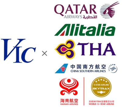 VICはカタール国営航空の公式採用提携校